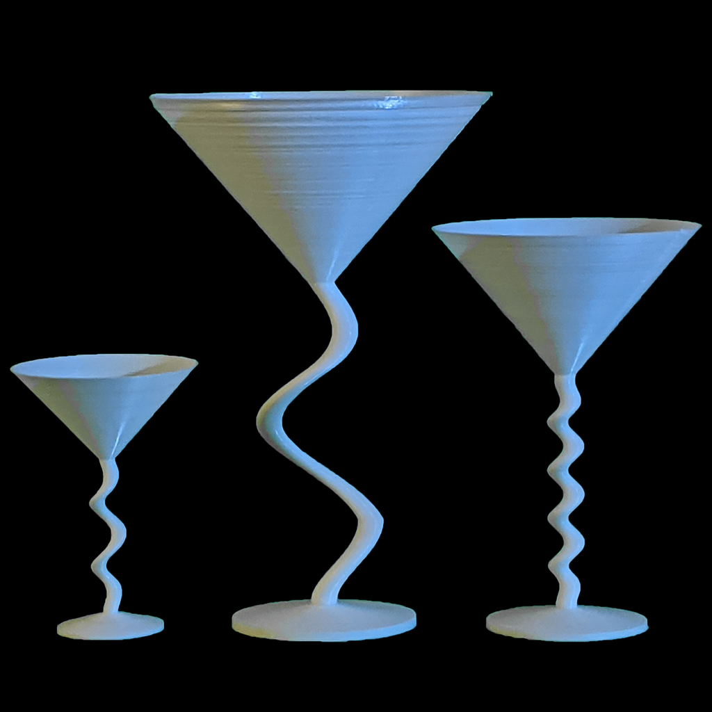 Spiral Martini Glass