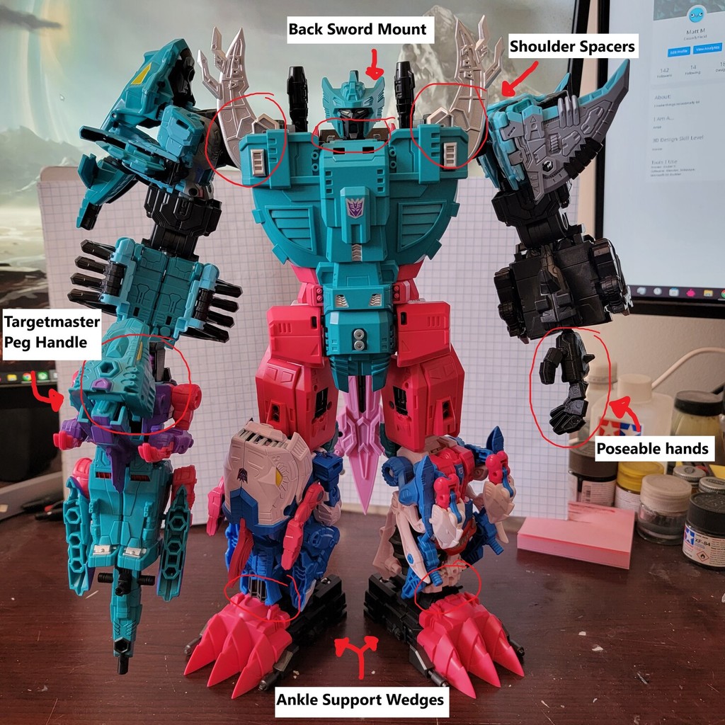 Transformers Generation Selects Piranacon / Seacons Upgrade parts (For use with TCW Kit)