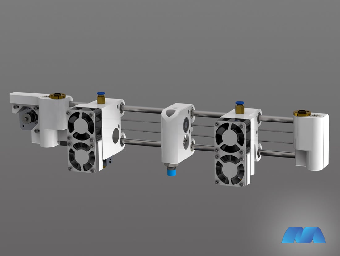 Dual parking carriage extruder Prusa i3 | E3D & 1730 FMH