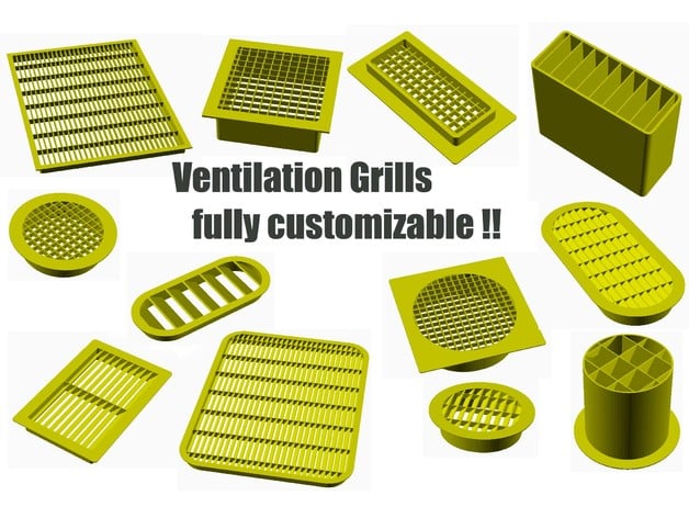 Fully Customizable Ventilation Grill