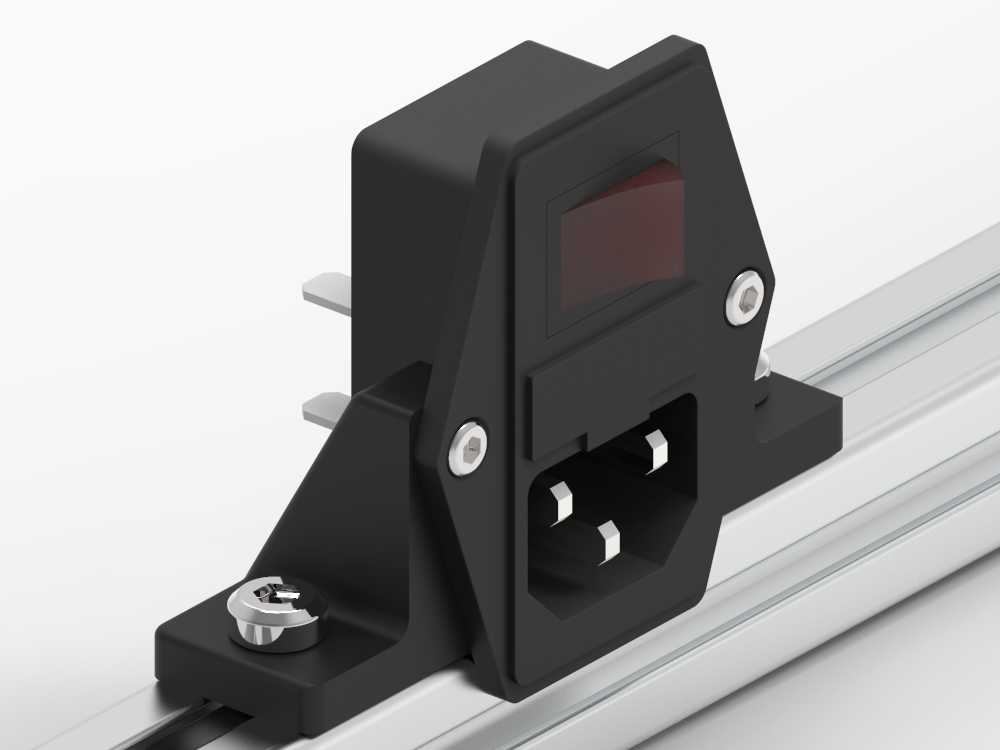 IEC power socket 2020 mount