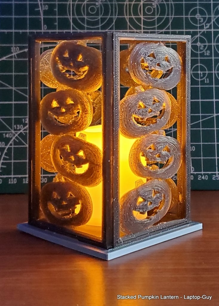 Stacked Pumpkin Lantern