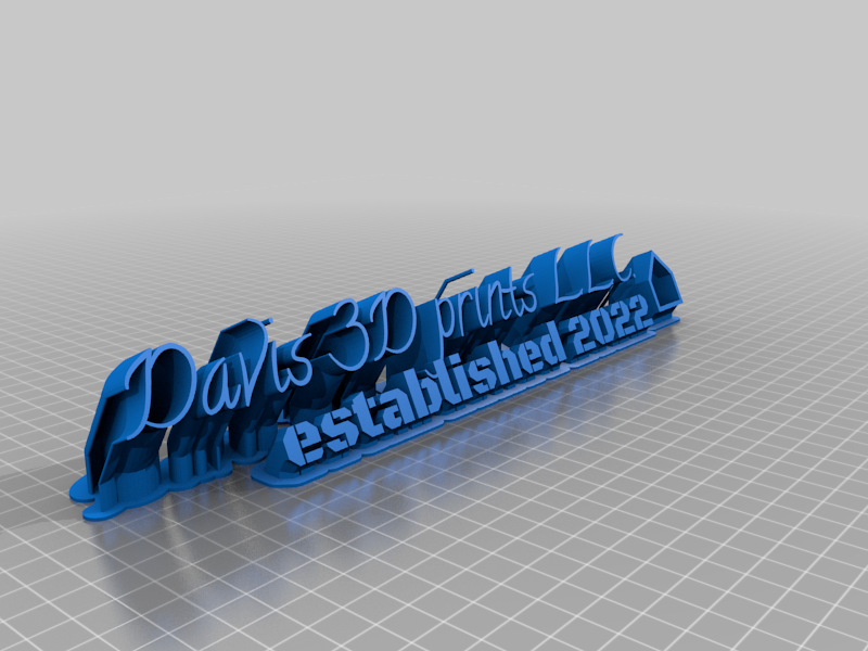 Davis 3D prints sign