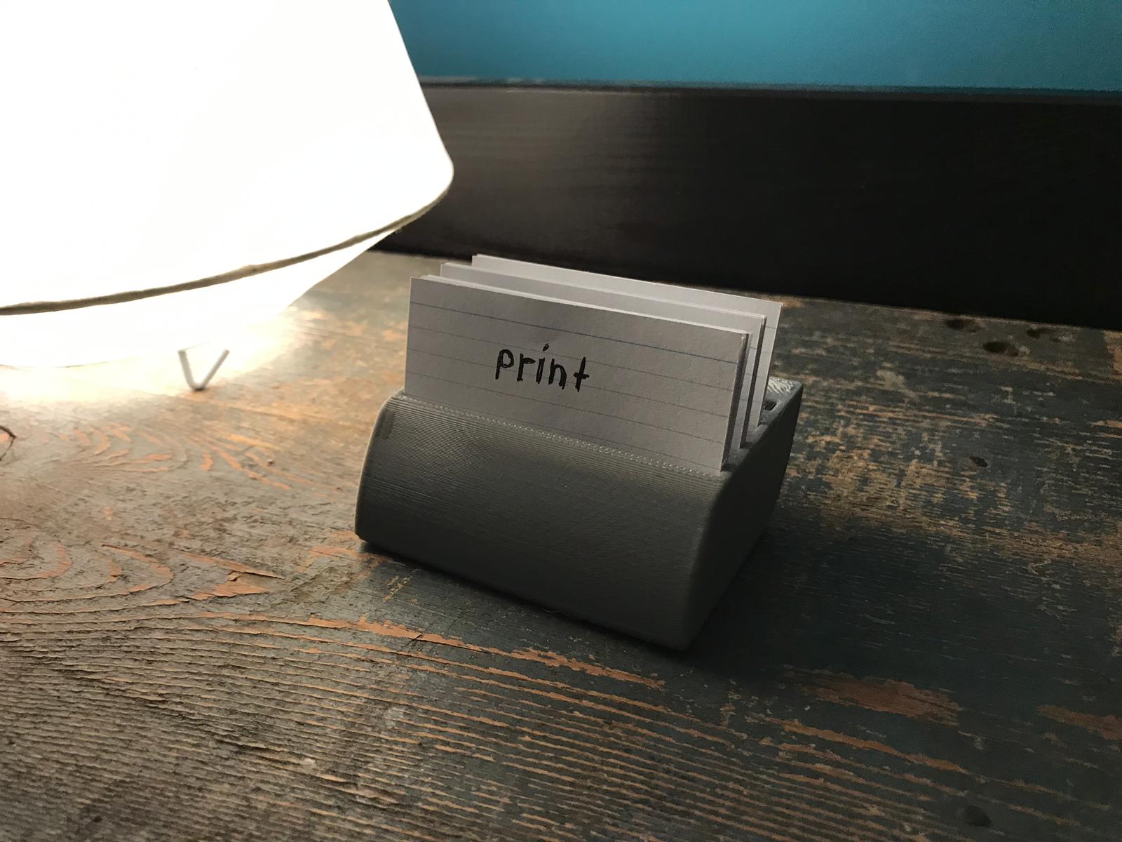 Index card holders