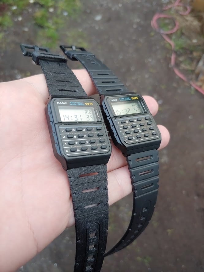 Flexible Watch Band Straps with Tang Buckle for Casio or Similar