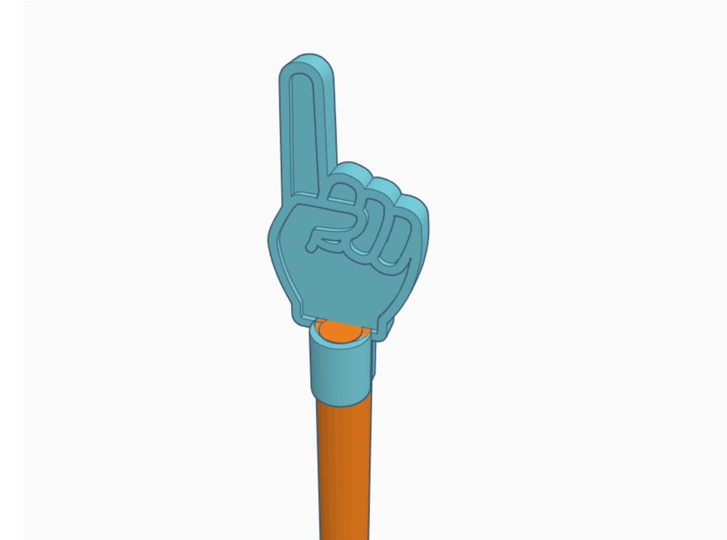 Hand Pointing Finger Pencil Topper