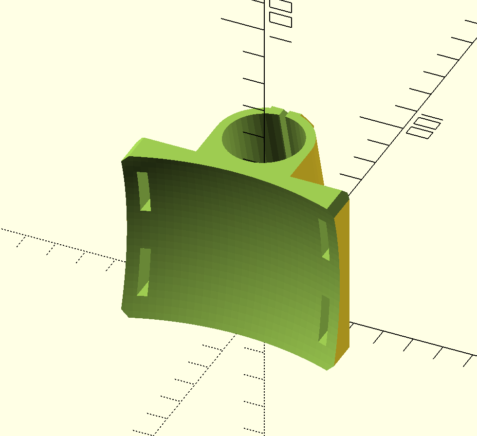 Bike Helmet Mount for GoPro Gimbal (Parameterized)
