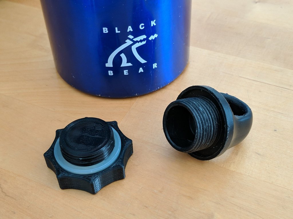 Black Bear Aluminum Bottle Cap