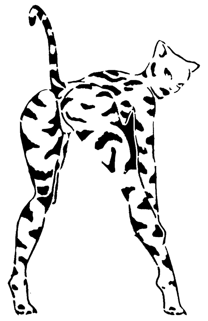 Cat Girl stencil