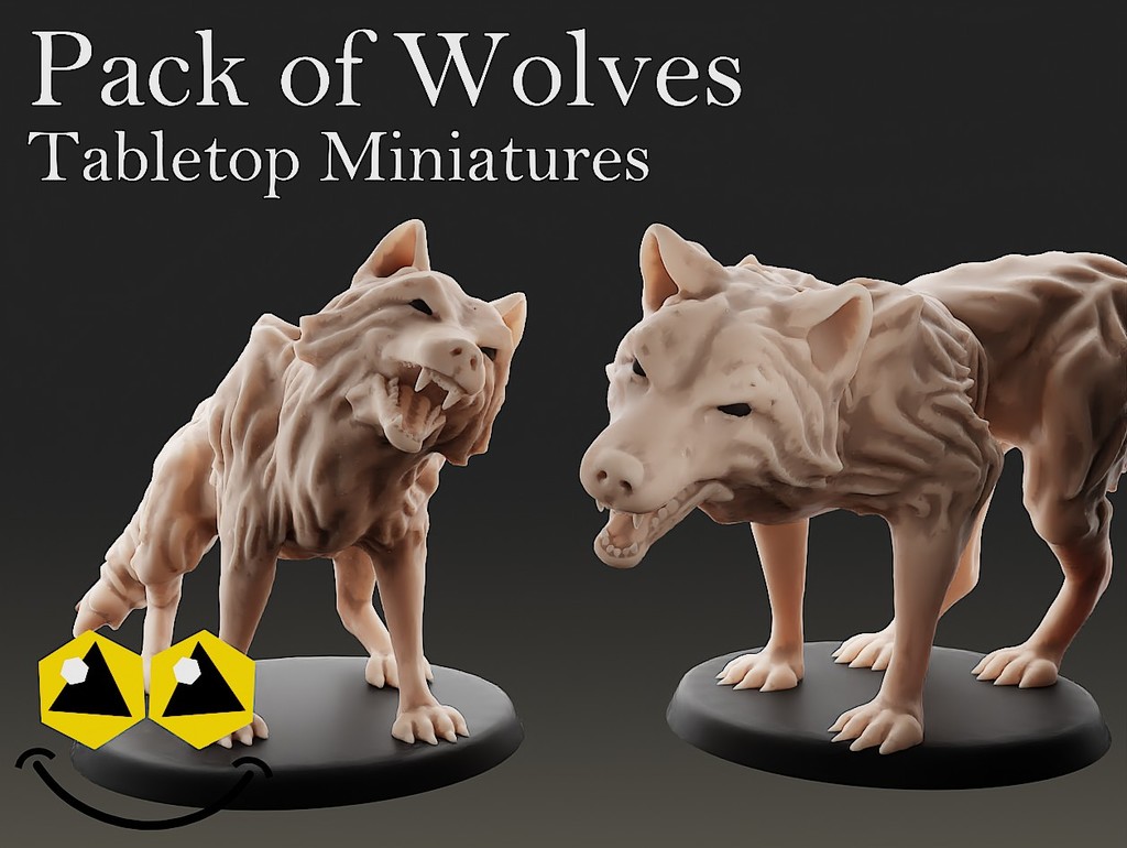 Pack of Wolves - Tabletop Miniature