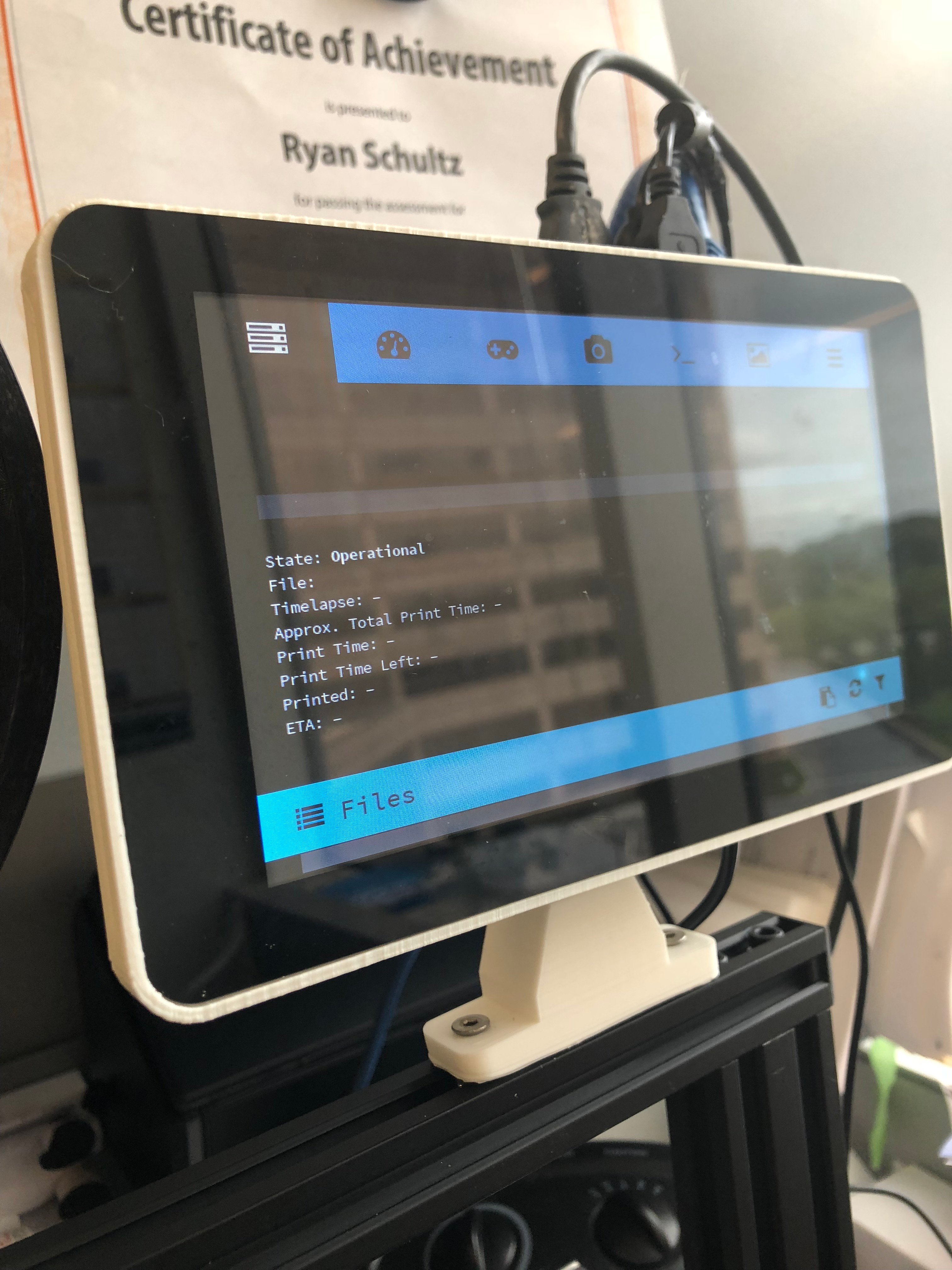 CR10 Ender 3 Raspberry PI 7 Touchscreen Mount