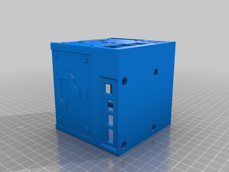 RetroCube Case for RasPi 4 w/ working power and reset button