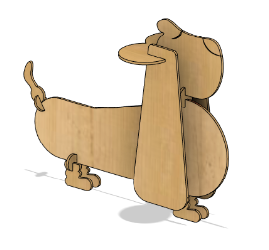 Puzzle 3D Basset Hound de madera 