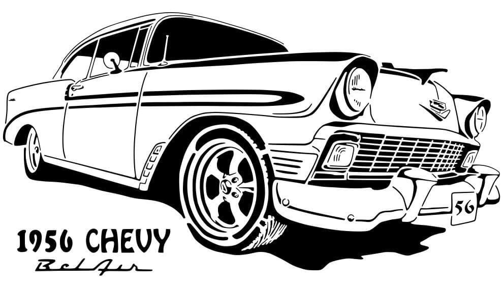 1956 Chevy stencil