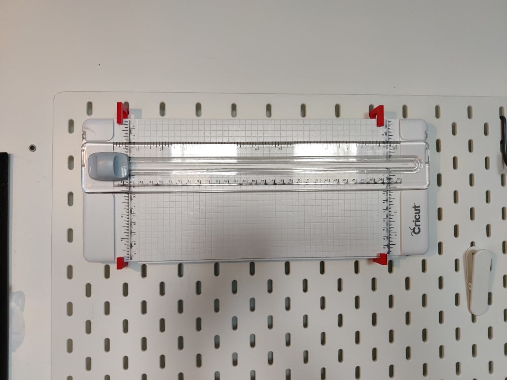 Cricut paper trimmer holder for Skadis Ikea