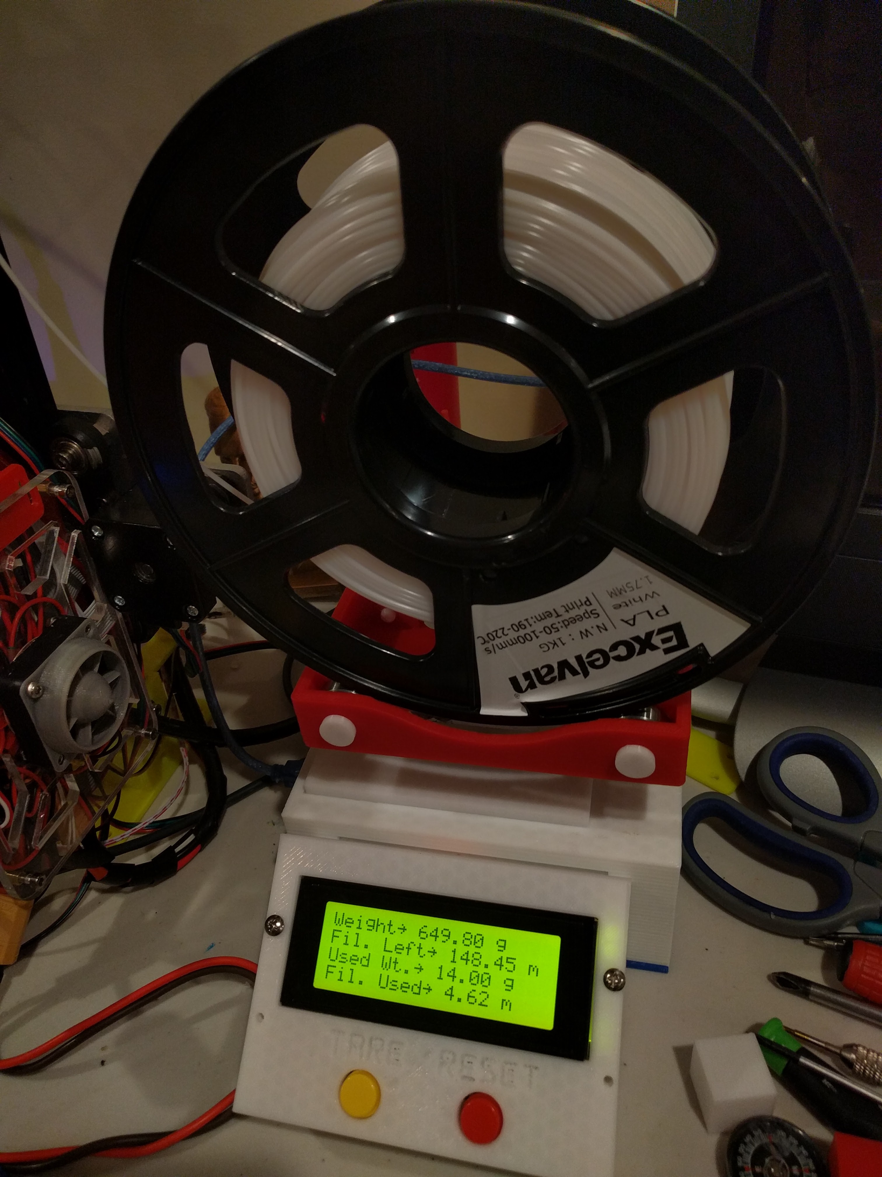 Filament Spool Scale and Usage Meter