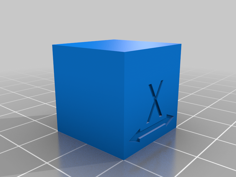 XYZ Calibration Cube With Axis Indication Arrows