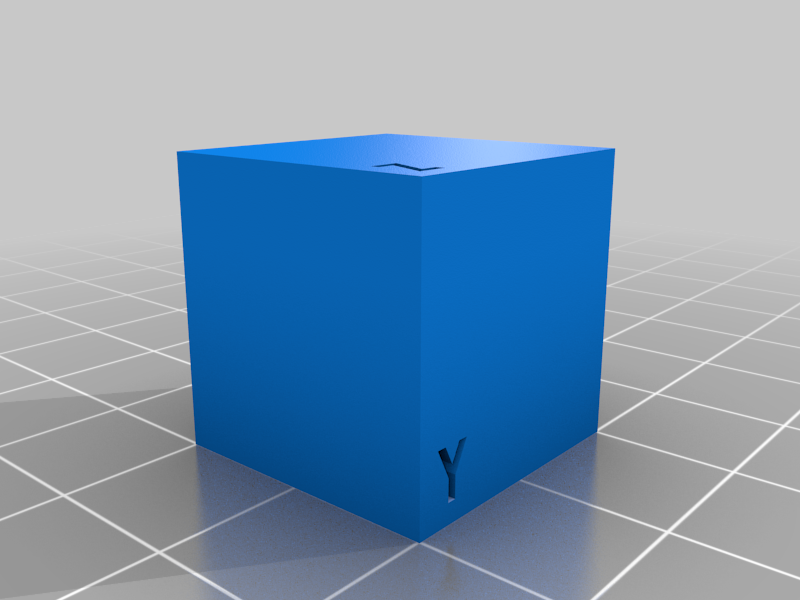 20mm XYZ Axis Calibration Cube for 3D printers (minimal xyz)