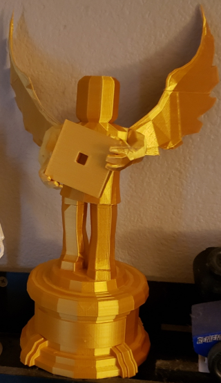Printable Bloxy Statue (yes, you need glue)
