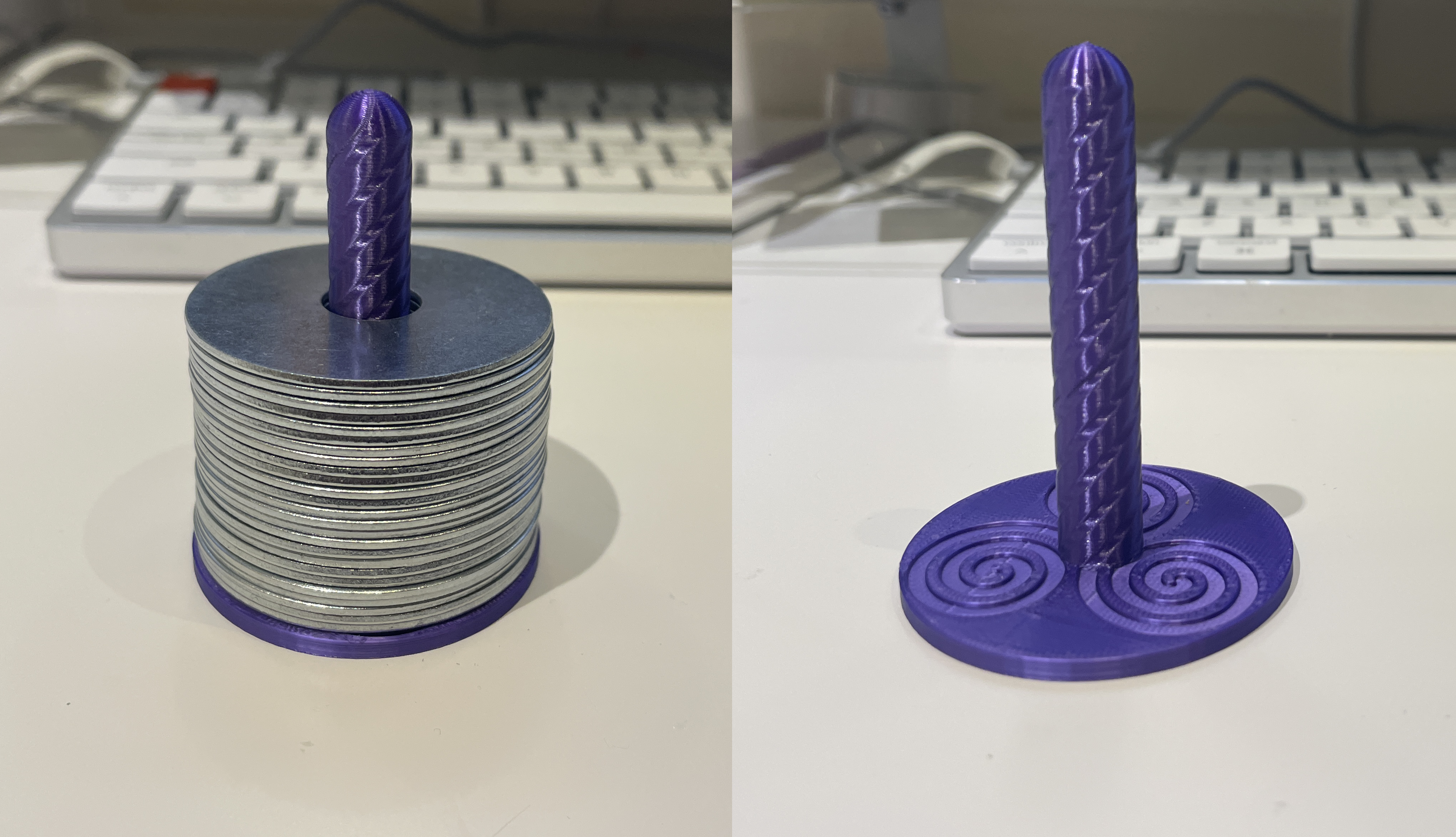 Pattern weight spindle