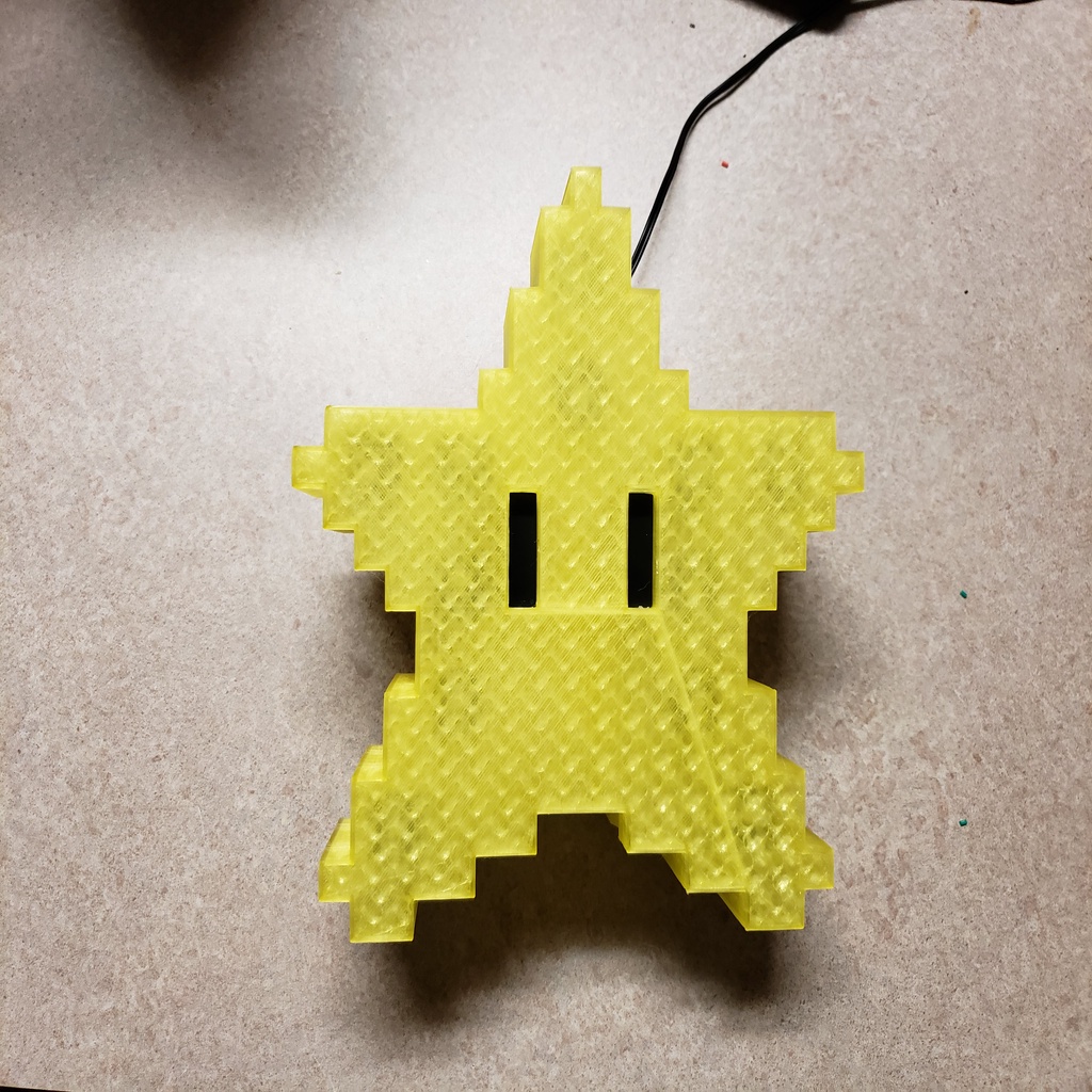 Lighted Pixel Star Tree Topper