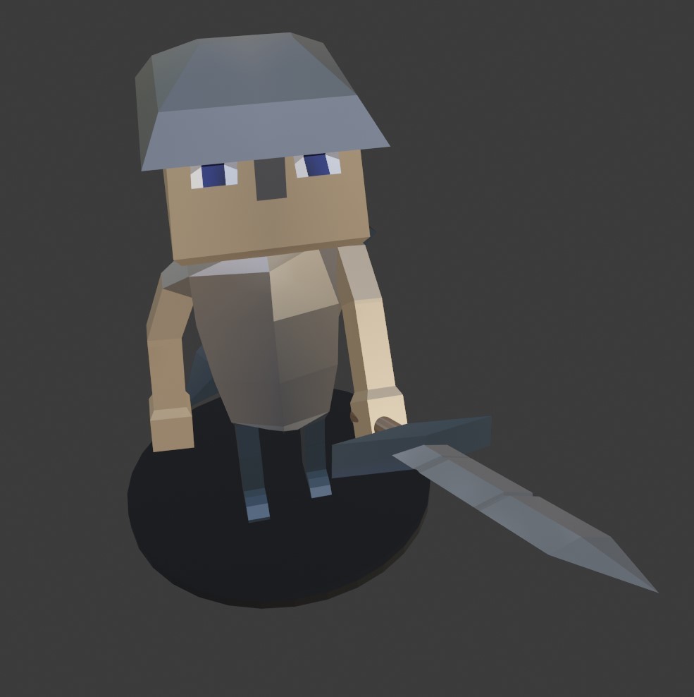 low poly knight