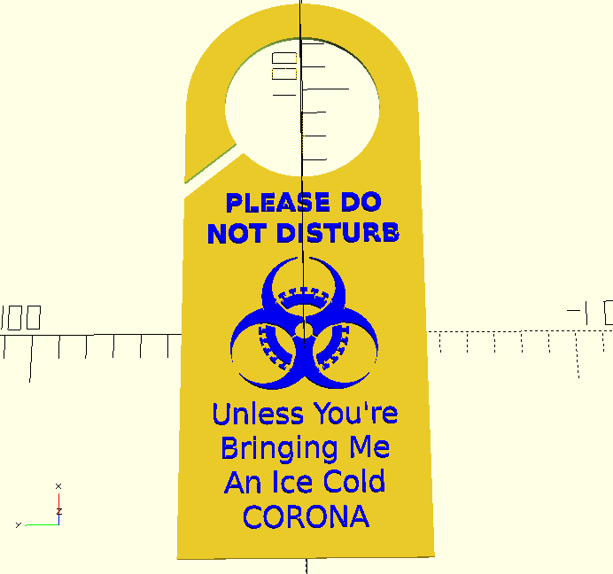 Do Not Disturb Coronavirus Door Hanger (Customizable)