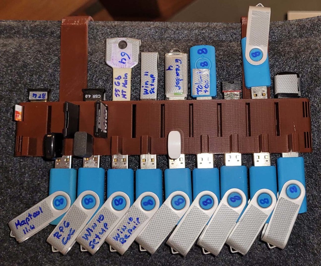 The ultimate USB and memory card holder