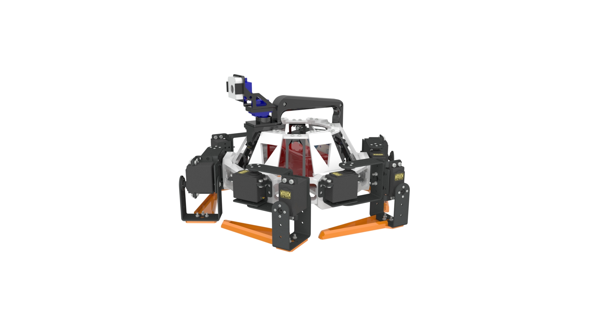 OZER Hexapod V-0.1 Open-Hardware, modular 3D printed robot using Raspberry Pi and Arduino