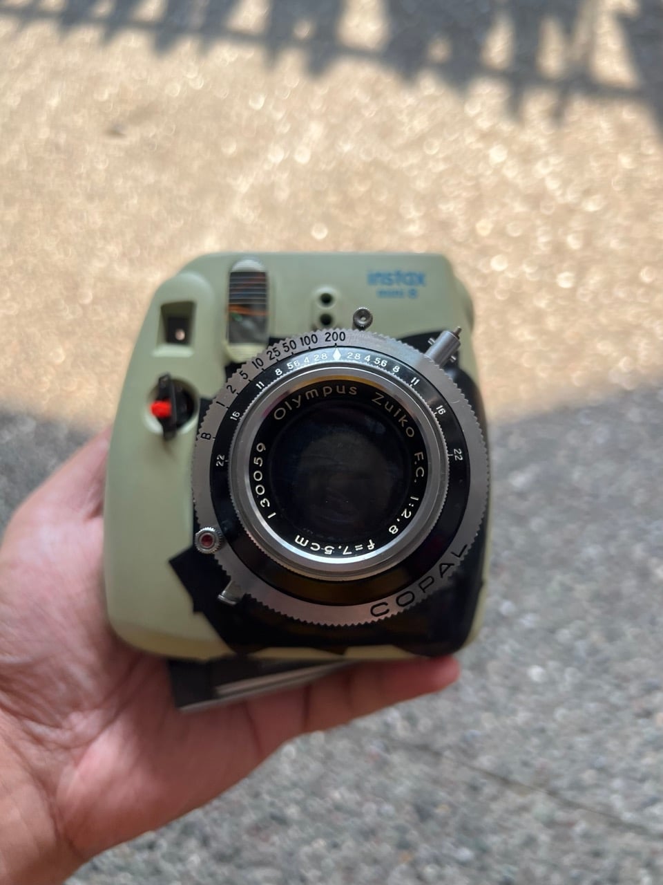 Instax Mini 8 + 3D Printed Adapter + Lens from a 6x6 Medium Format Folding Camera