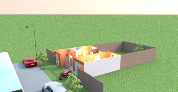 GUIA AEA casa de ejemplo en 3d + plano 2d