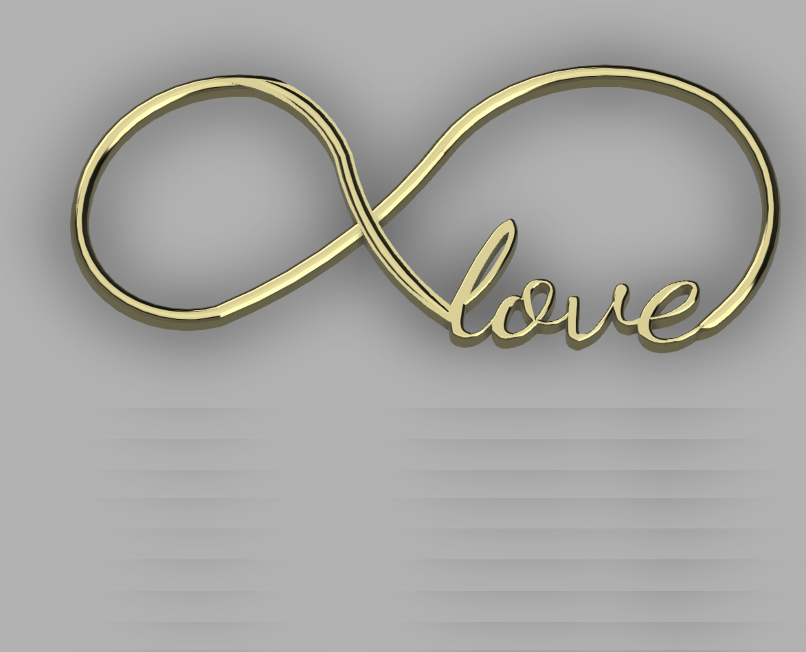 Infinite Love Charm Stencil Art Jewelry Bracelet KeyChain