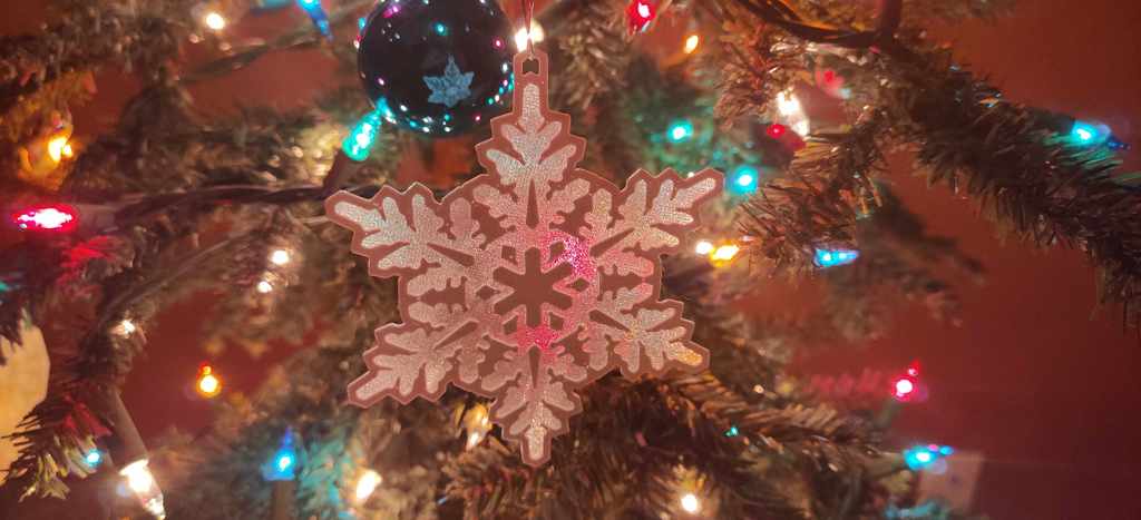 Translucent Ornament Snowflakes x3