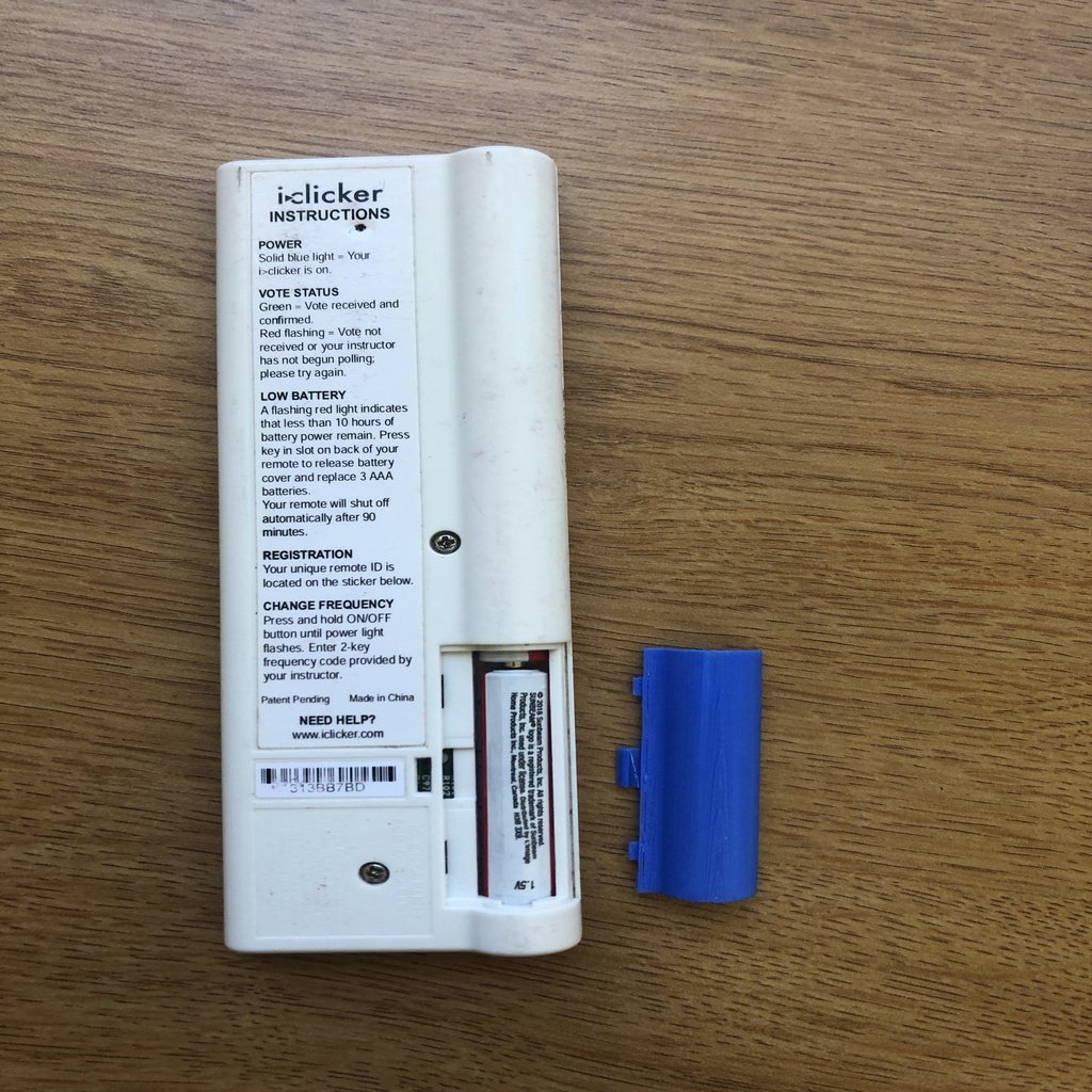 iClicker 1 Battery Cover