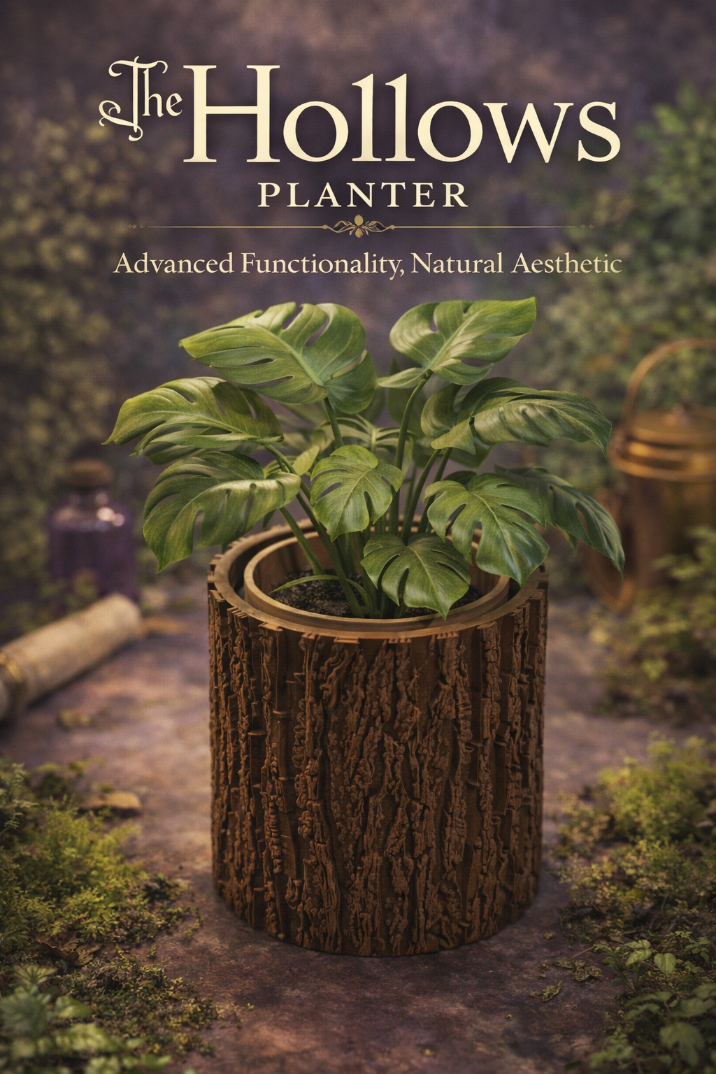 The Hollows Planter: 3D Printable House Plant Planter With Deep Watering Technology And Air Pruning Technology