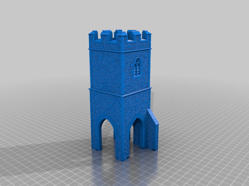 OO HO Gauge Church Clock Tower for Model Railways (Medium Texture)