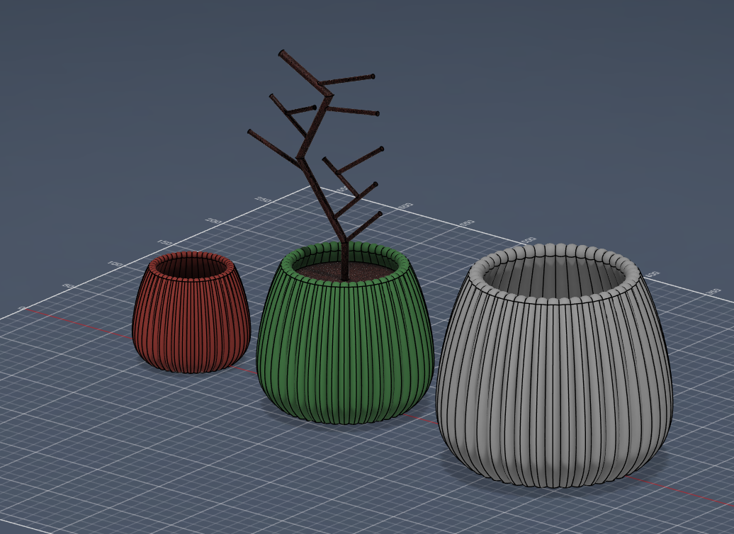 Modern Ribbed Planter Collection (Cachepots & Drainage Pot)
