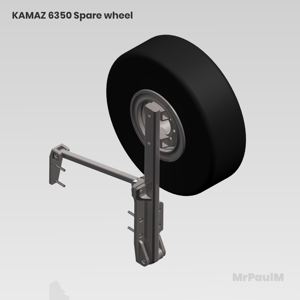 RC TRUCK 8x8 KAMAZ 6350 3D: SPARE WHEEL