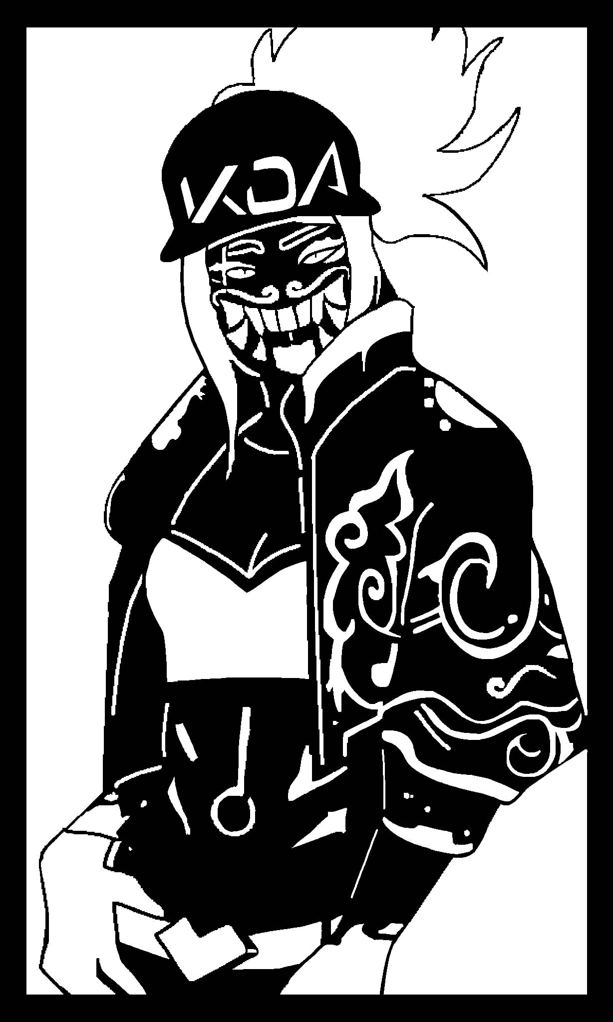 KDA Akali stencil