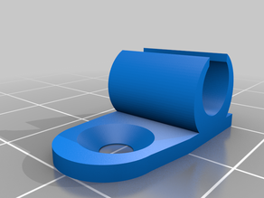 Ethernet Cable wall clips with screw mount X1 3D model