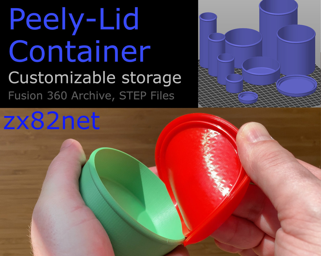Peely Lid - customizable storage with flexible lid