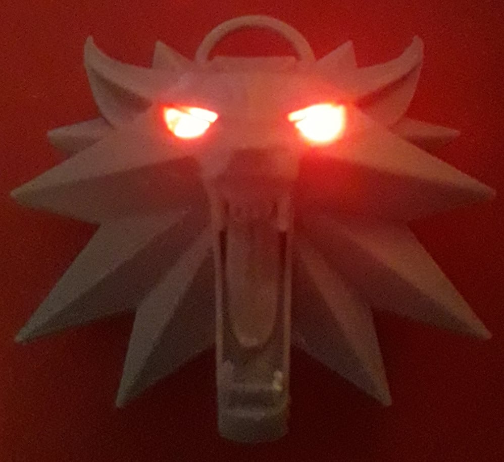 Witcher 3 Wolf Medallion with LEDs