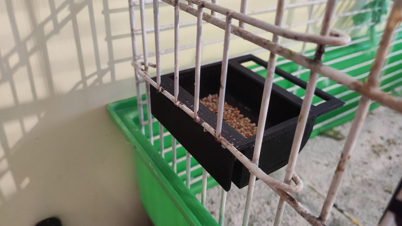Bird seed feeder for cage