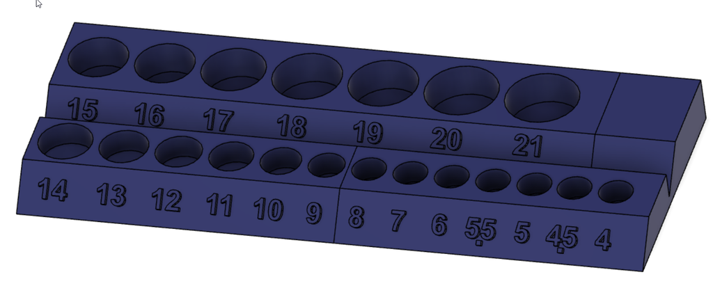 Metric Socket Organiser 1/4 and 3/8