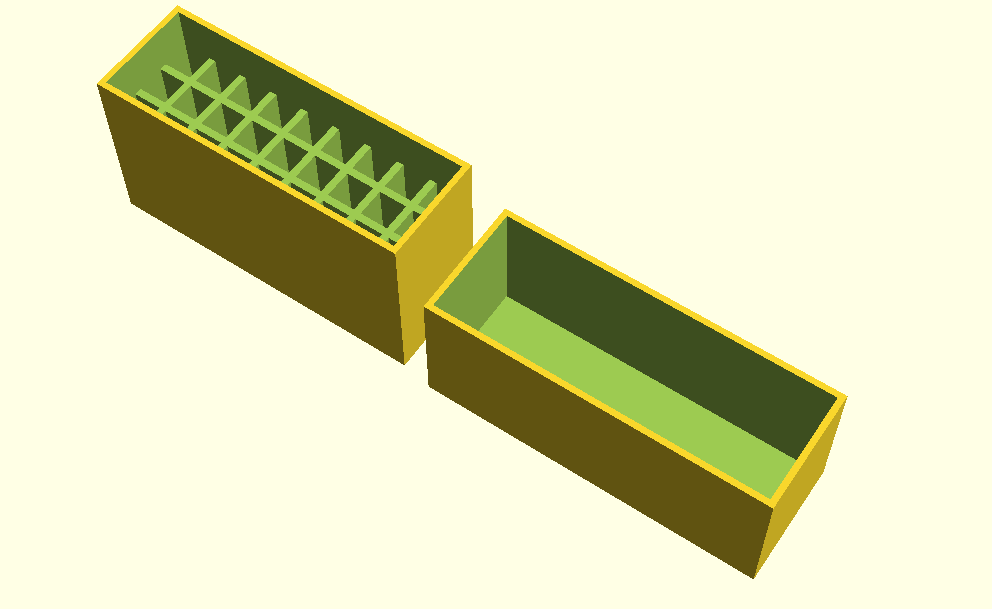 Divided Parametric Box and Lid (Metal Stamps, etc)