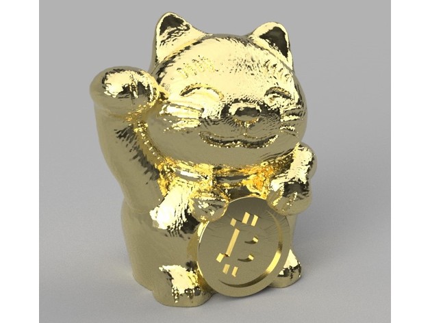 Manekineko Bitcoin Btc Cat Keychain