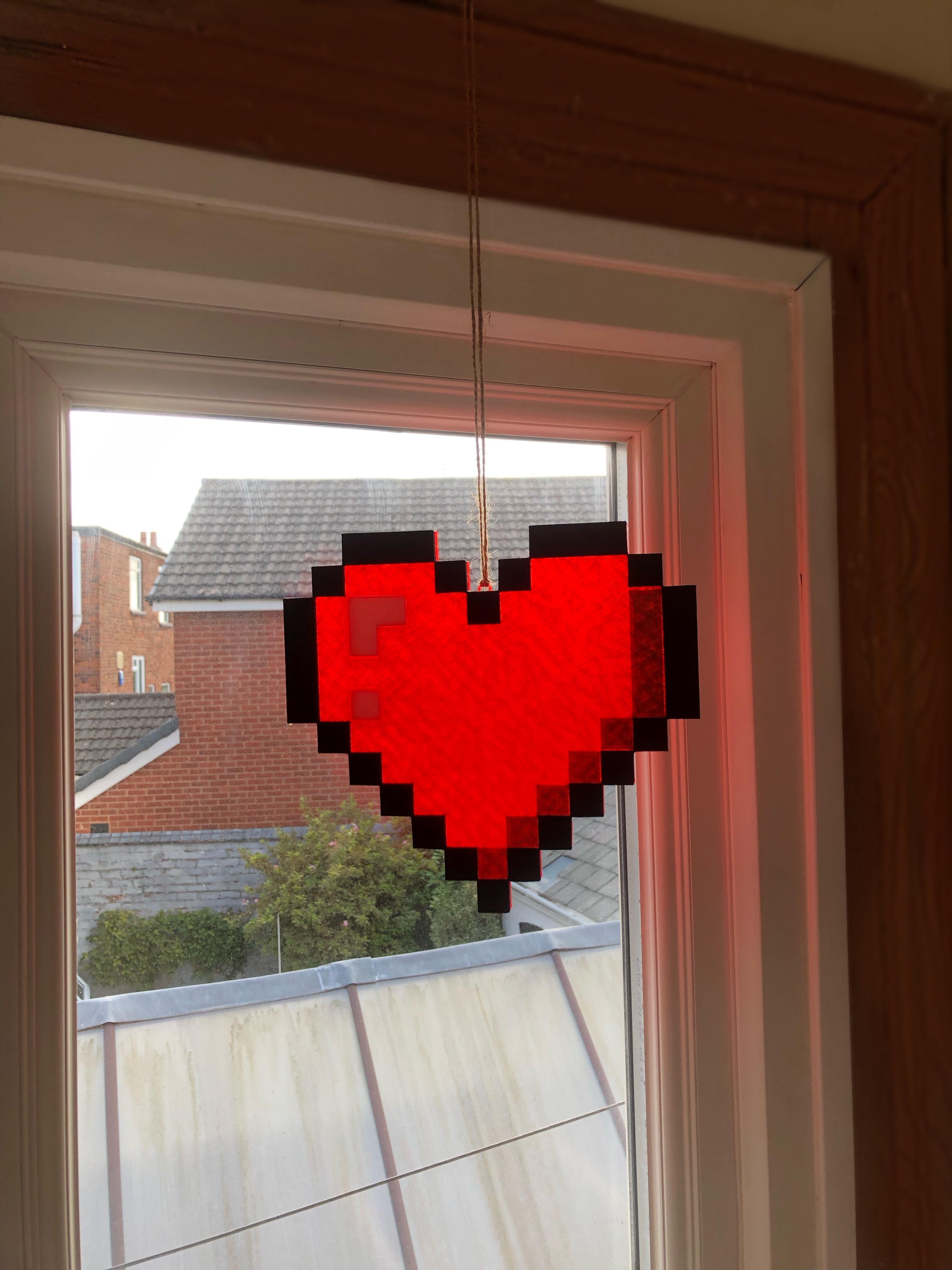 Pixel Heart - Wall art / Sun catcher