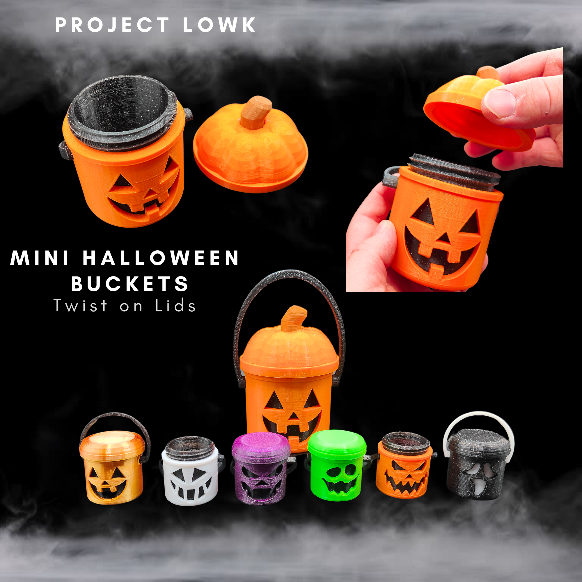 Mini Halloween Buckets | Mini Buckets | Spooky Christmas Ornaments | Halloween Decor | Mini Stuff | Halloween | Pen Holder