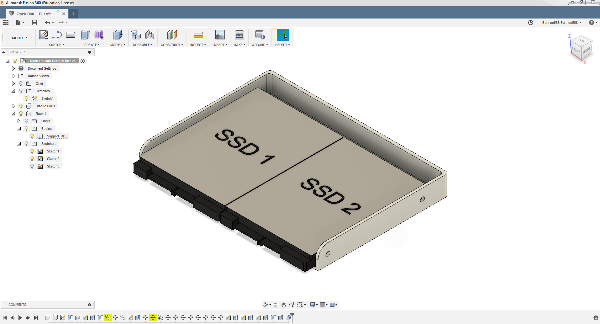 Support double Disque Dur, Double hard drive support