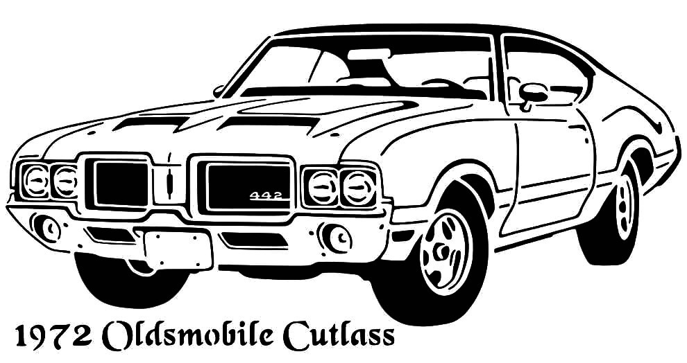 1972 Oldsmobile Cutlass stencil